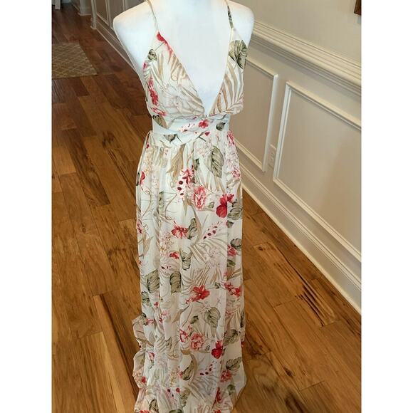 Fashion Nova Floral Halter Maxi Dress - Women's XL - Picture 6 of 8